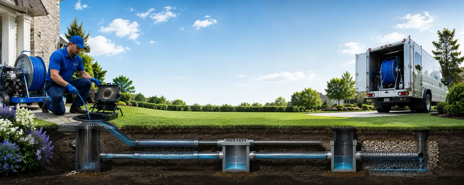 Outdoor drain cleaning information for Le Roy, NY